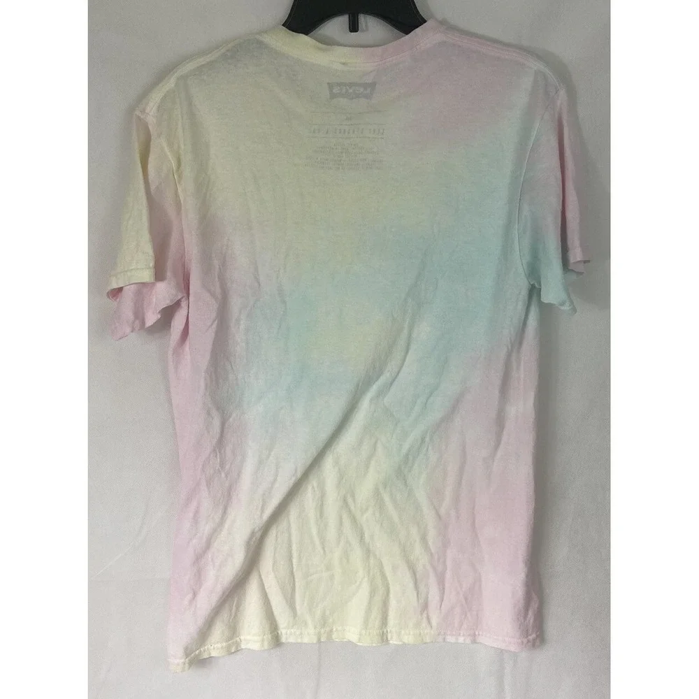 LEVI'S Men's T-shirt  Levi Strauss Classic Logo Men Size M Tye Dye‎ Beach Cotton